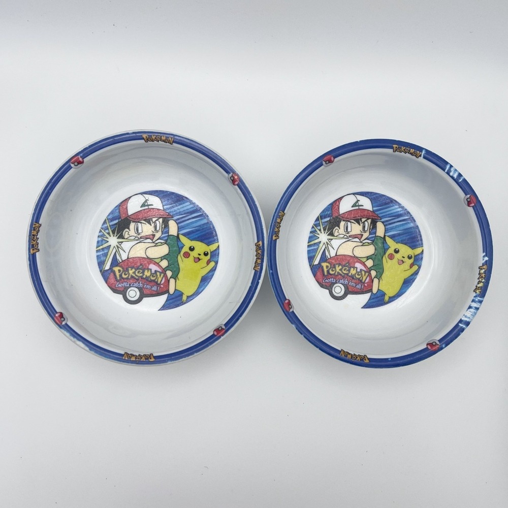 Pokémon Cereal Bowls - 1999 Collectible - Vintage - SET OF 2